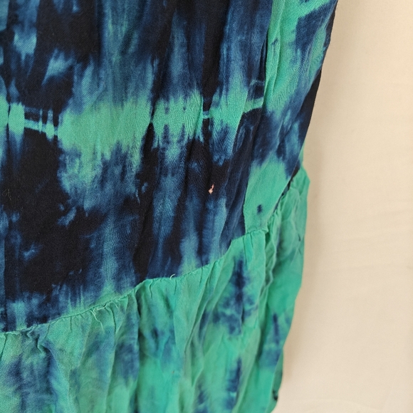 Natural Life Rebecca Midi Dress Turquoise Navy Tie Dye Size XL Women's - Picture 11 of 12